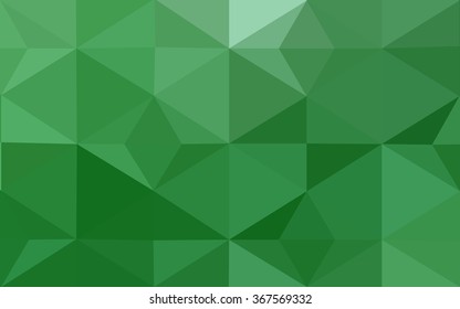 Green polygonal illustration, which consist of triangles. Geometric background in Origami style with gradient. Triangular design for your business.