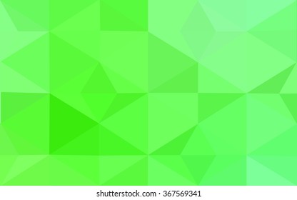 Green polygonal illustration, which consist of triangles. Geometric background in Origami style with gradient. Triangular design for your business.
