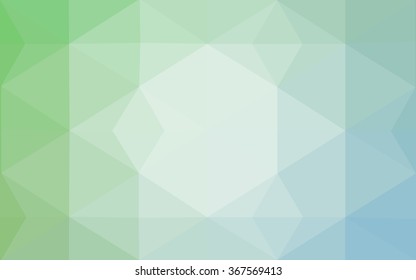 Green polygonal illustration, which consist of triangles. Geometric background in Origami style with gradient. Triangular design for your business.
