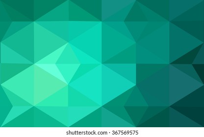 Green polygonal illustration, which consist of triangles. Geometric background in Origami style with gradient. Triangular design for your business.