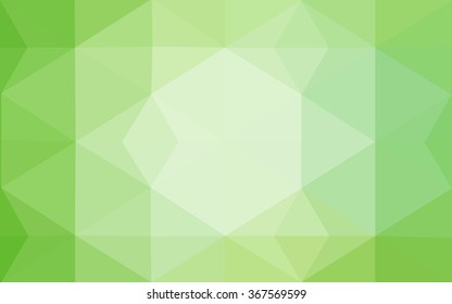Green polygonal illustration, which consist of triangles. Geometric background in Origami style with gradient. Triangular design for your business.