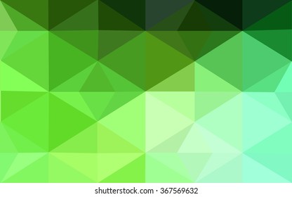 Green polygonal illustration, which consist of triangles. Geometric background in Origami style with gradient. Triangular design for your business.
