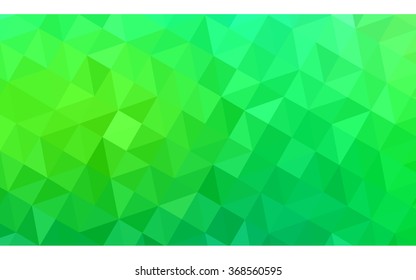 Green polygonal illustration, which consist of triangles. Geometric background in Origami style with gradient. Triangular design for your business.