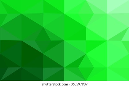 Green polygonal illustration, which consist of triangles. Geometric background in Origami style with gradient. Triangular design for your business.
