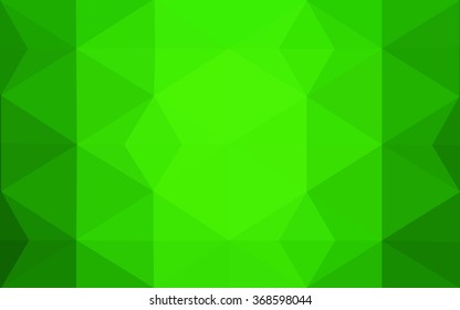 Green polygonal illustration, which consist of triangles. Geometric background in Origami style with gradient. Triangular design for your business.