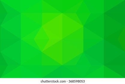 Green polygonal illustration, which consist of triangles. Geometric background in Origami style with gradient. Triangular design for your business.