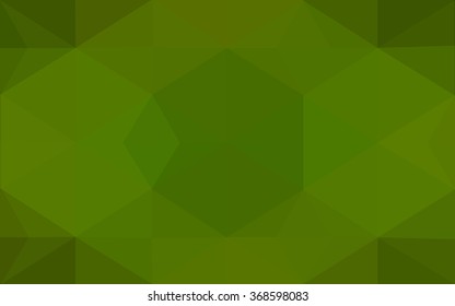Green polygonal illustration, which consist of triangles. Geometric background in Origami style with gradient. Triangular design for your business.