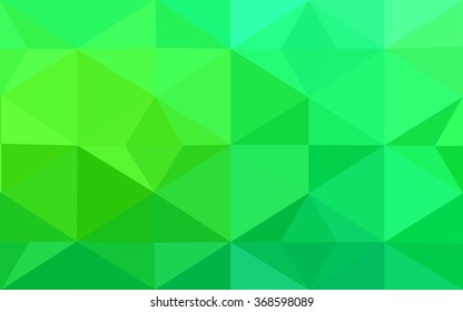 Green polygonal illustration, which consist of triangles. Geometric background in Origami style with gradient. Triangular design for your business.