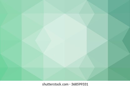 Green polygonal illustration, which consist of triangles. Geometric background in Origami style with gradient. Triangular design for your business.