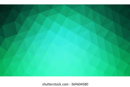 Green polygonal illustration, which consist of triangles. Geometric background in Origami style with gradient. Triangular design for your business.
