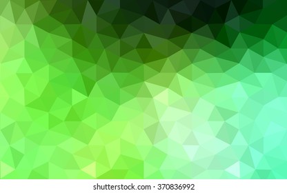 Green polygonal illustration, which consist of triangles. Geometric background in Origami style with gradient. Triangular design for your business.