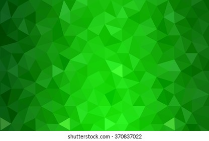 Green polygonal illustration, which consist of triangles. Geometric background in Origami style with gradient. Triangular design for your business.