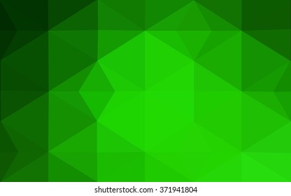 Green polygonal illustration, which consist of triangles. Geometric background in Origami style with gradient. Triangular design for your business.