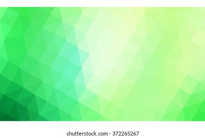 Green polygonal illustration, which consist of triangles. Geometric background in Origami style with gradient. Triangular design for your business.