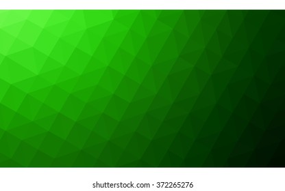 Green polygonal illustration, which consist of triangles. Geometric background in Origami style with gradient. Triangular design for your business.
