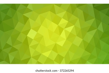 Green polygonal illustration, which consist of triangles. Geometric background in Origami style with gradient. Triangular design for your business.