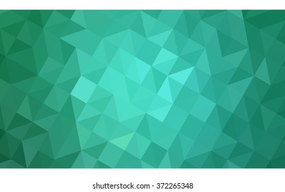 Green polygonal illustration, which consist of triangles. Geometric background in Origami style with gradient. Triangular design for your business.