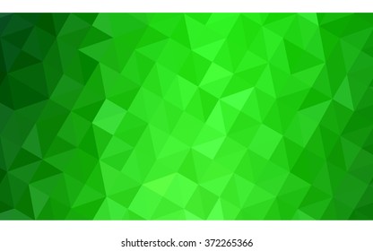 Green polygonal illustration, which consist of triangles. Geometric background in Origami style with gradient. Triangular design for your business.