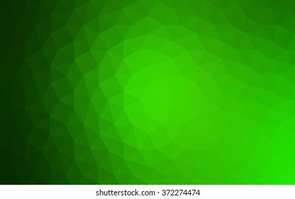 Green polygonal illustration, which consist of triangles. Geometric background in Origami style with gradient. Triangular design for your business.