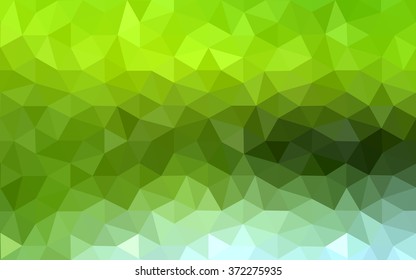 Green polygonal illustration, which consist of triangles. Geometric background in Origami style with gradient. Triangular design for your business.