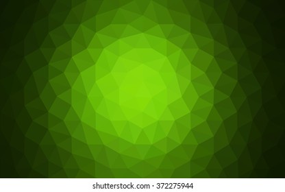 Green polygonal illustration, which consist of triangles. Geometric background in Origami style with gradient. Triangular design for your business.