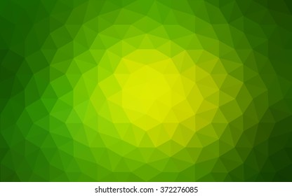 Green polygonal illustration, which consist of triangles. Geometric background in Origami style with gradient. Triangular design for your business.