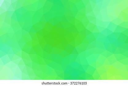 Green polygonal illustration, which consist of triangles. Geometric background in Origami style with gradient. Triangular design for your business.