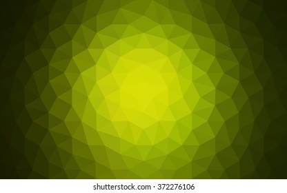 Green polygonal illustration, which consist of triangles. Geometric background in Origami style with gradient. Triangular design for your business.