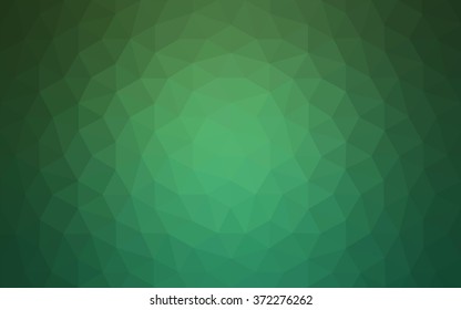 Green polygonal illustration, which consist of triangles. Geometric background in Origami style with gradient. Triangular design for your business.