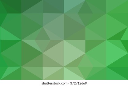 Green polygonal illustration, which consist of triangles. Geometric background in Origami style with gradient. Triangular design for your business.
