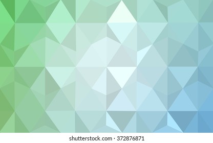 Green polygonal illustration, which consist of triangles. Geometric background in Origami style with gradient. Triangular design for your business.