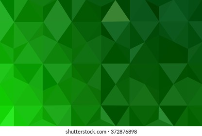 Green polygonal illustration, which consist of triangles. Geometric background in Origami style with gradient. Triangular design for your business.