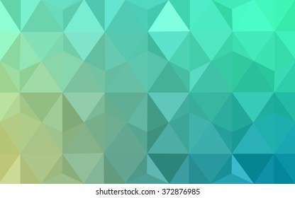 Green polygonal illustration, which consist of triangles. Geometric background in Origami style with gradient. Triangular design for your business.