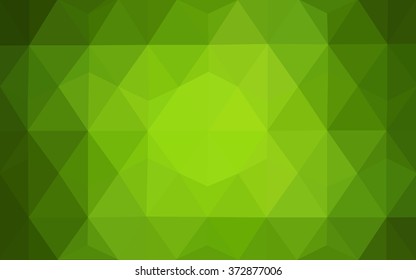 Green polygonal illustration, which consist of triangles. Geometric background in Origami style with gradient. Triangular design for your business.