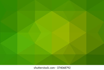Green polygonal illustration, which consist of triangles. Geometric background in Origami style with gradient. Triangular design for your business.