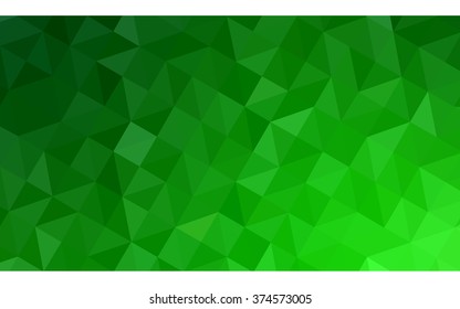 Green polygonal illustration, which consist of triangles. Geometric background in Origami style with gradient. Triangular design for your business.