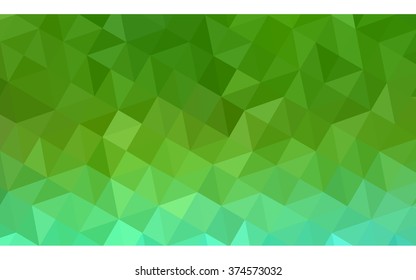 Green polygonal illustration, which consist of triangles. Geometric background in Origami style with gradient. Triangular design for your business.