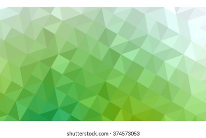 Green polygonal illustration, which consist of triangles. Geometric background in Origami style with gradient. Triangular design for your business.