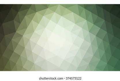 Green polygonal illustration, which consist of triangles. Geometric background in Origami style with gradient. Triangular design for your business.