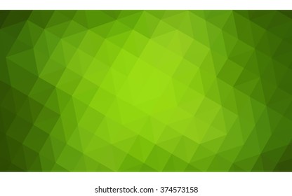 Green polygonal illustration, which consist of triangles. Geometric background in Origami style with gradient. Triangular design for your business.
