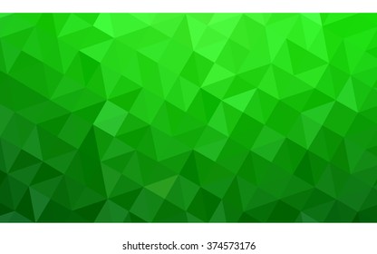 Green polygonal illustration, which consist of triangles. Geometric background in Origami style with gradient. Triangular design for your business.