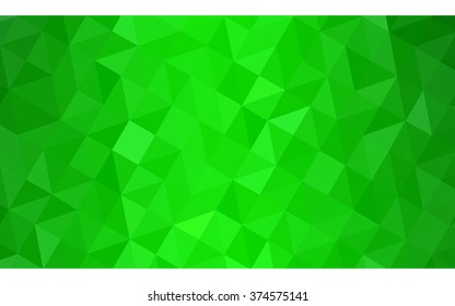 Green polygonal illustration, which consist of triangles. Geometric background in Origami style with gradient. Triangular design for your business.