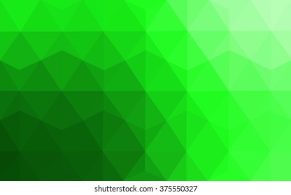 Green polygonal illustration, which consist of triangles. Geometric background in Origami style with gradient. Triangular design for your business.
