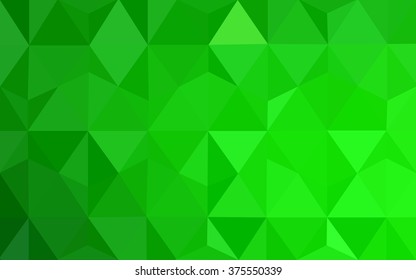 Green polygonal illustration, which consist of triangles. Geometric background in Origami style with gradient. Triangular design for your business.