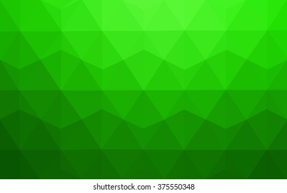 Green polygonal illustration, which consist of triangles. Geometric background in Origami style with gradient. Triangular design for your business.