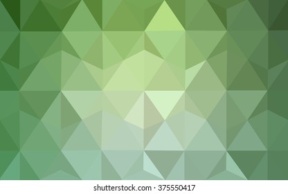 Green polygonal illustration, which consist of triangles. Geometric background in Origami style with gradient. Triangular design for your business.