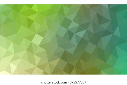 Green polygonal illustration, which consist of triangles. Geometric background in Origami style with gradient. Triangular design for your business.