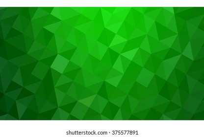 Green polygonal illustration, which consist of triangles. Geometric background in Origami style with gradient. Triangular design for your business.