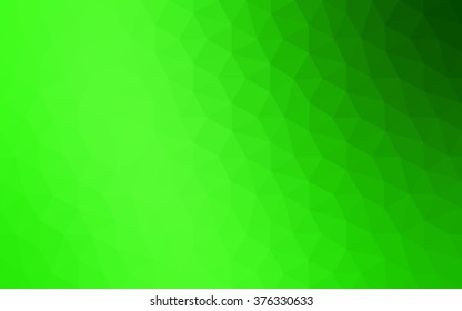 Green polygonal illustration, which consist of triangles. Geometric background in Origami style with gradient. Triangular design for your business.