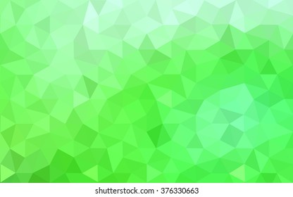 Green polygonal illustration, which consist of triangles. Geometric background in Origami style with gradient. Triangular design for your business.